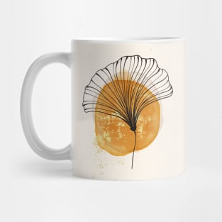 Abstract Art Minimal Plant yel Mug